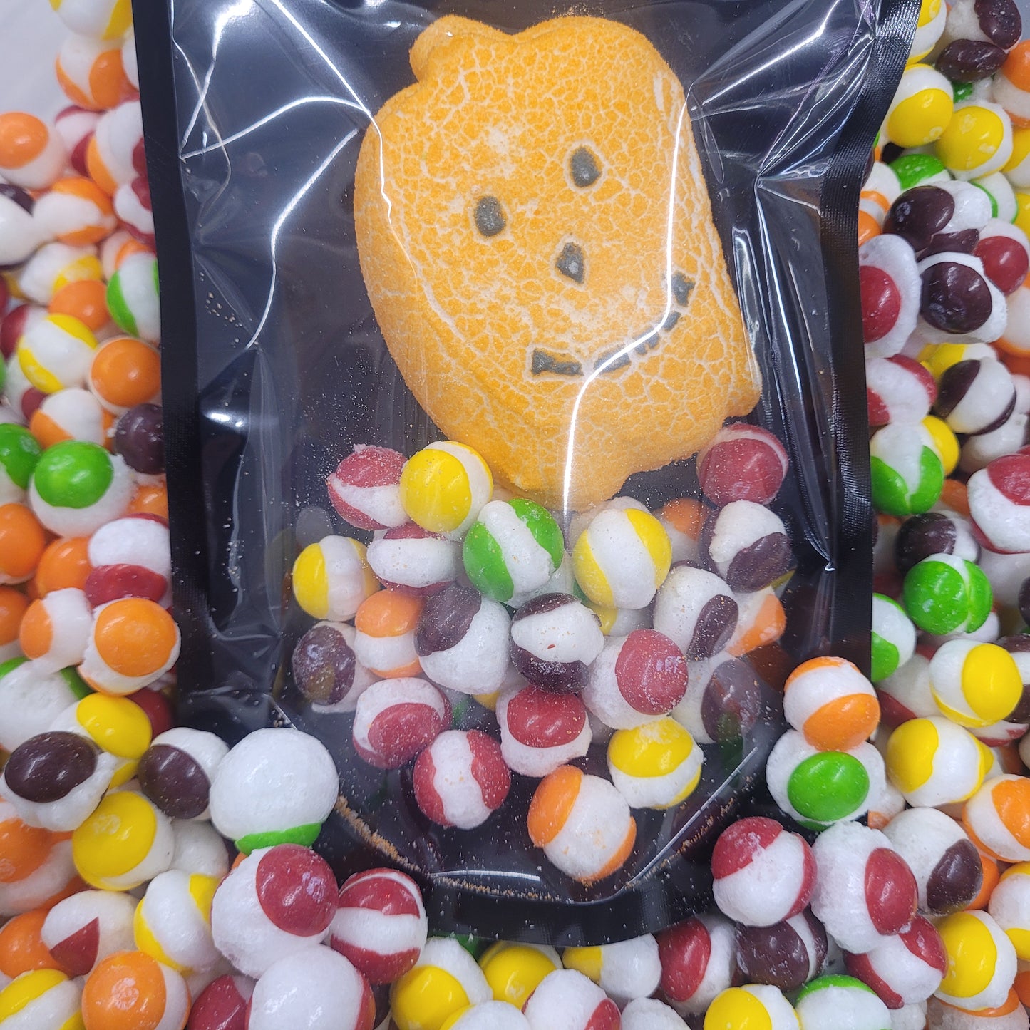 Freeze Dried Halloween Peep and Original Skittles-Ghost, Pumpkin, Frankenstein
