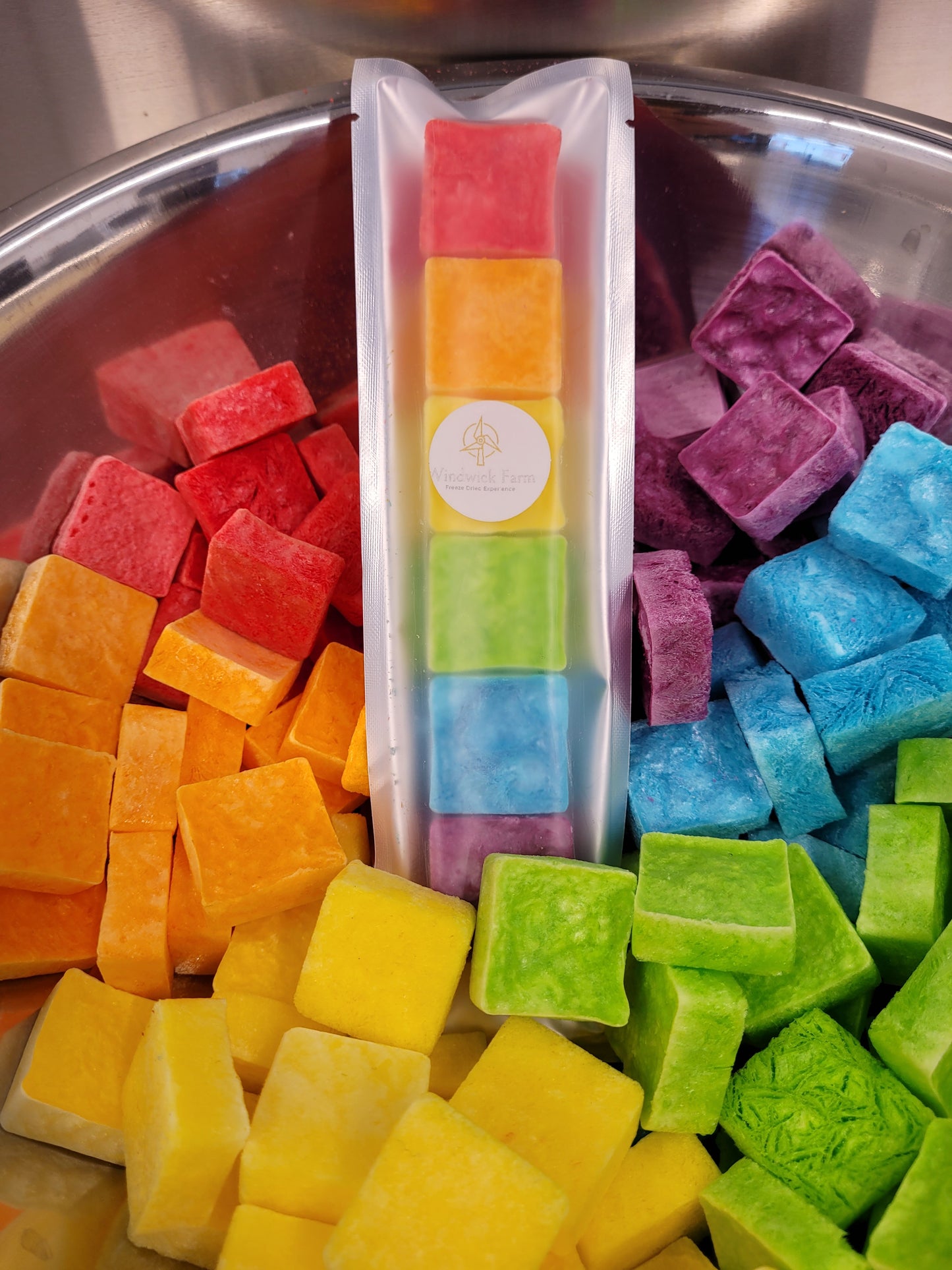 Freeze Dried Jell-O Rainbow Tube