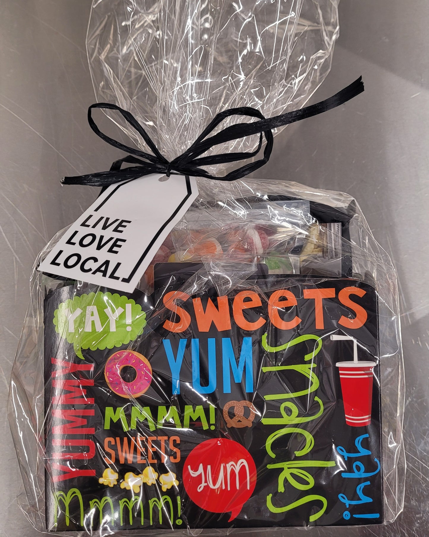 Freeze Dried Sampler Skittles Gift Box w Hanging Skittle Ball